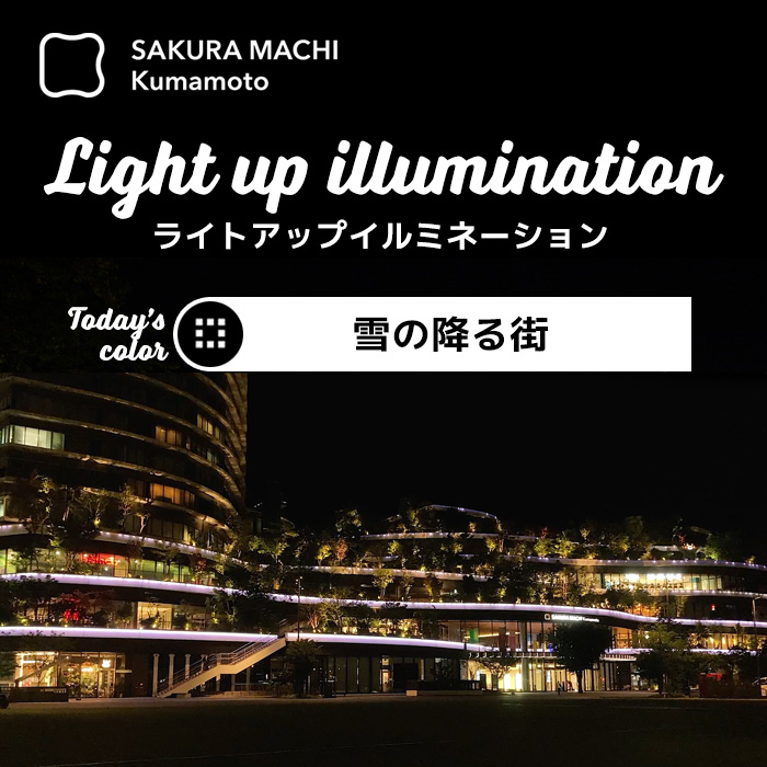 ライトアップイルミネーション雪