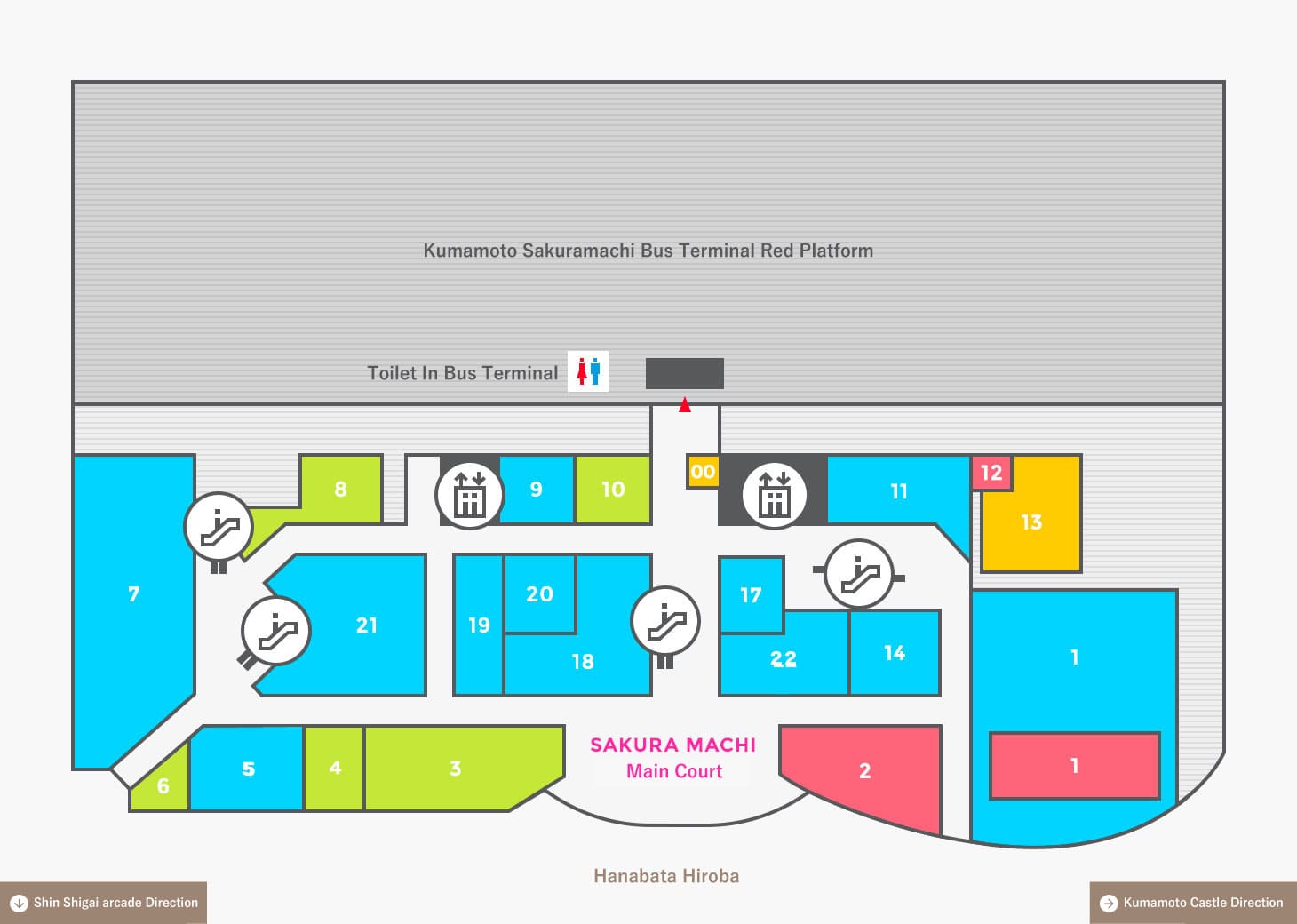 1Fのフロアマップ