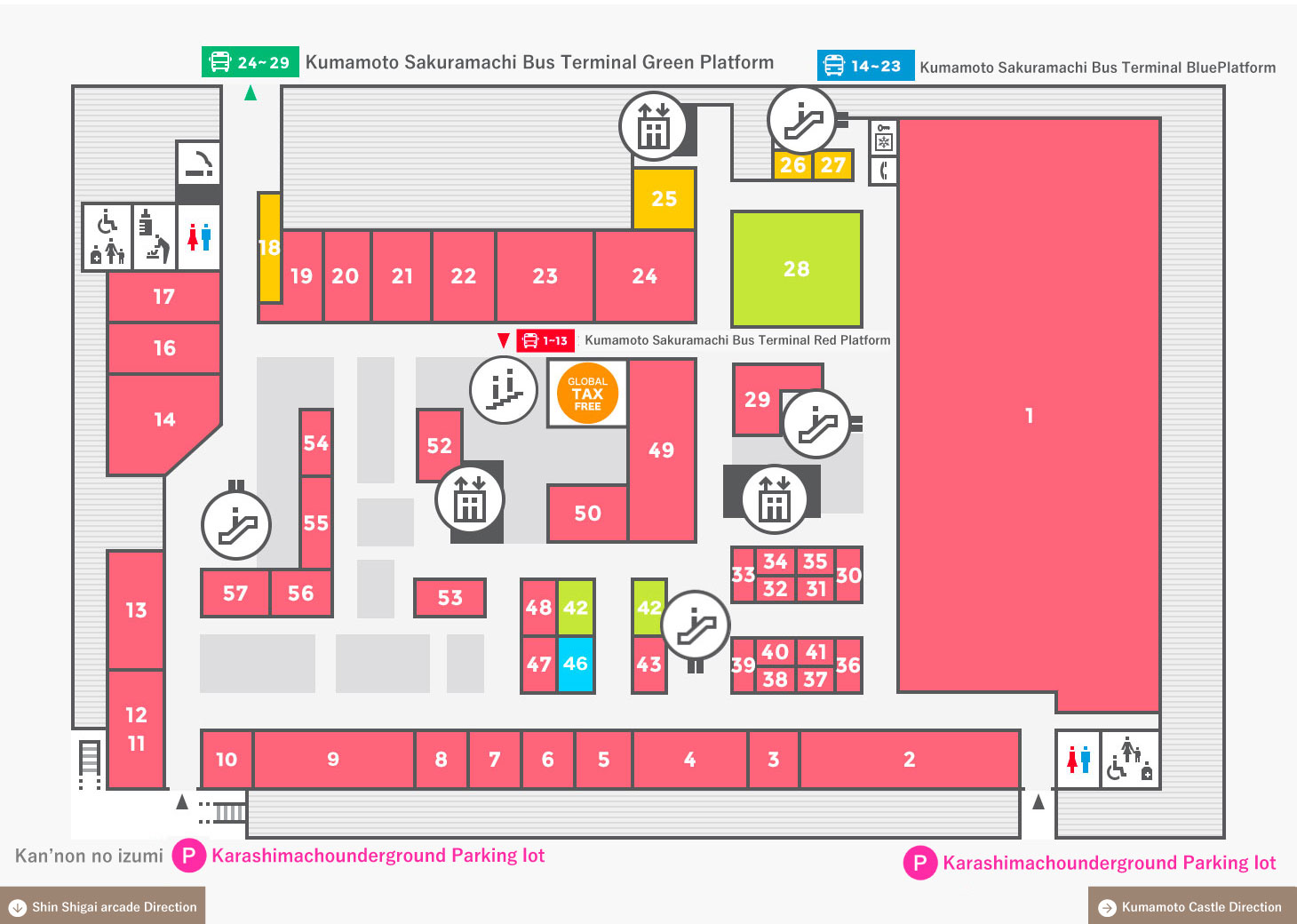 B1のフロアマップ