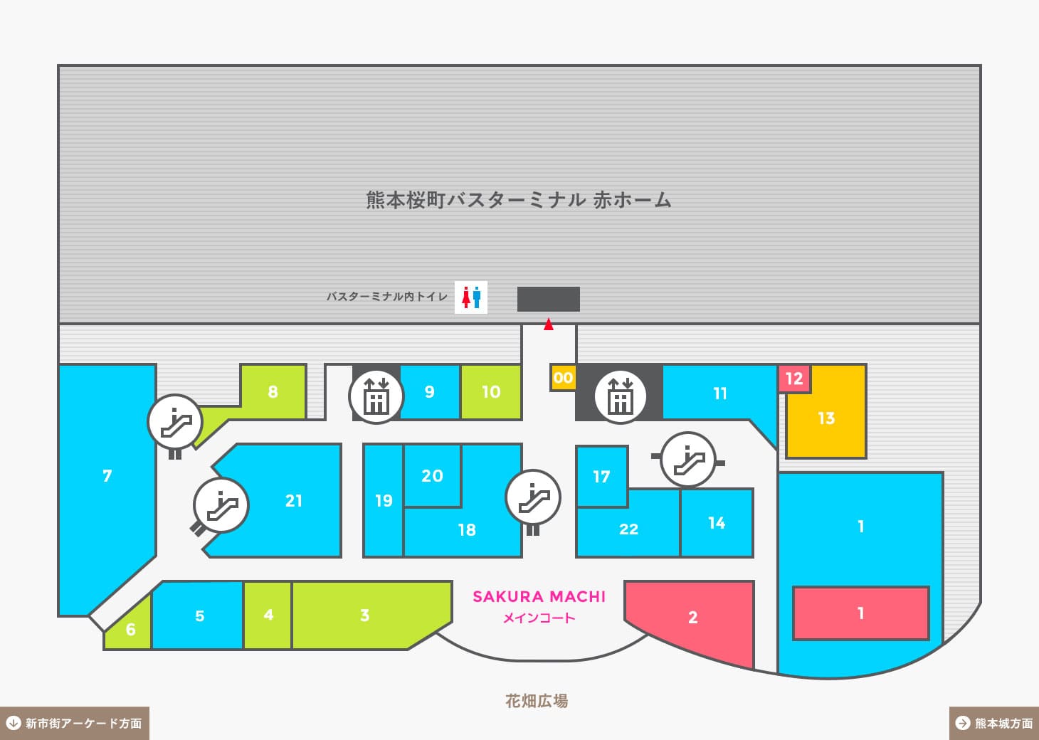 1Fのフロアマップ