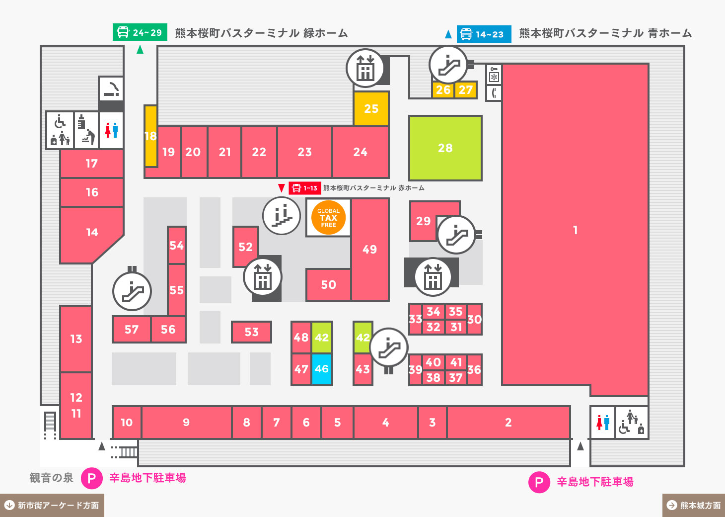 B1のフロアマップ