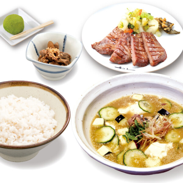 季節限定！冷や汁と牛たん焼です。