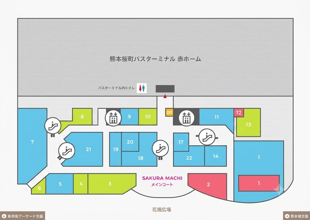 1Fのフロアマップ