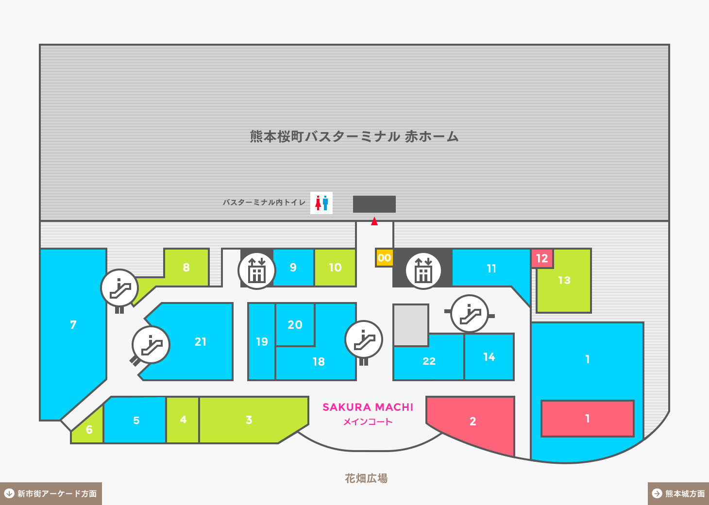 1Fのフロアマップ