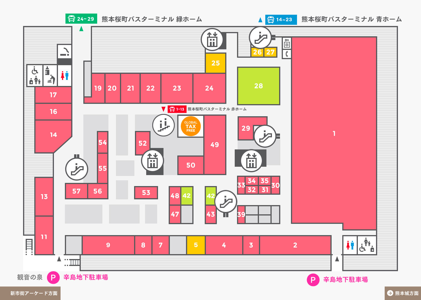 B1のフロアマップ