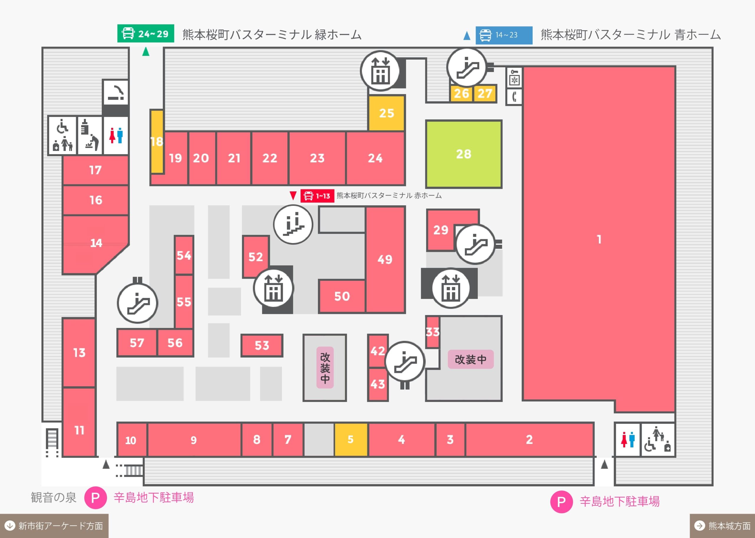 B1のフロアマップ