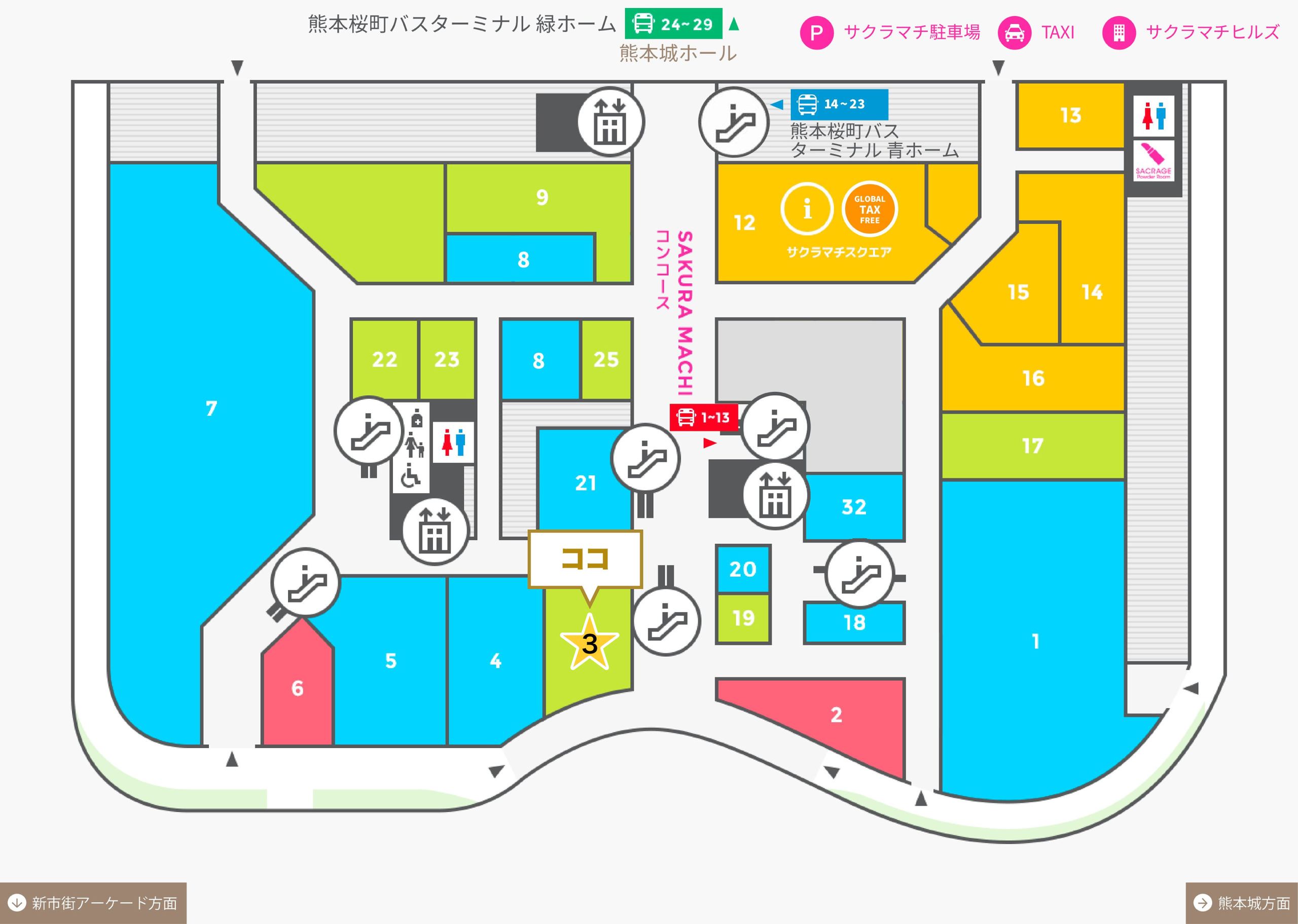 Universal DRIVEフロアマップ