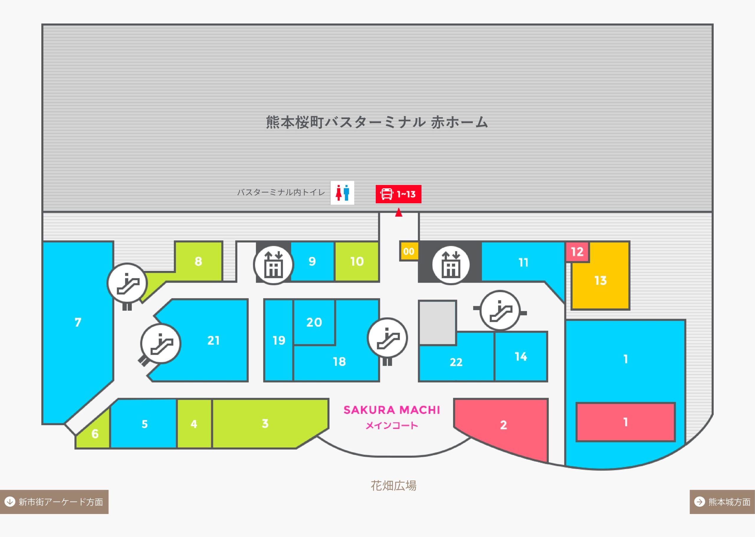 1Fのフロアマップ